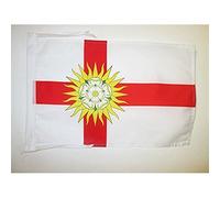 AZ FLAG - Drapeau Comté du Yorkshire West Riding - 45x30 cm - Pavillon County Of York - Angleterre 100% Polyester Avec Deux Cordelettes - 20g