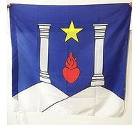 AZ FLAG - Drapeau Congrégation des chanoines réguliers du Grand-Saint-Bernard - 90x90 cm - Drapeau C.R.B. - Pavillon 80 g