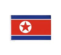 AZ FLAG - Drapeau Corée du Nord - 150x90 cm - Polyester léger - Drapeau Nord Coréen Avec Fourreau et Cordelettes - 80g