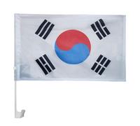 AZ FLAG - Drapeau Corée du Sud Pour Décoration Voiture Avec Attaches En PVC Et Système d'Accroche - Car Flag Coréen - 100% Polyester - 50g - 45x30 cm