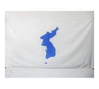 AZ FLAG Drapeau Corée unifiée 90x60 cm Coréen uni Polyester 100D Fourreau | Usage intérieur et extérieur Drapeau décoratif coutures doubles et bords renforcés avec fourreau pour mât