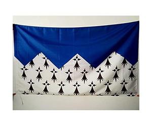 AZ FLAG - Drapeau Côtes-d'Armor - 90x60 cm - Drapeau Côtes D'Armor - Bretagne 100% Polyester Avec Fourreau et Cordelette - Pavillon 50 g
