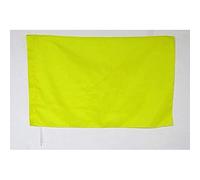 AZ FLAG - Drapeau course automobile jaune - 90x60 cm - Drapeau De Commissaire 100% Polyester Avec Fourreau et Cordelette - Pavillon 45 g