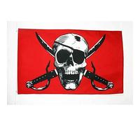 AZ FLAG - Drapeau Crimson Pirate - 150x90 cm - Drapeau Corsaire 100% Polyester Avec Oeillets Métalliques Intégrés - Pavillon 110 g