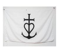 AZ FLAG - Drapeau Croix de Camargue - 150x90 cm - Drapeau Camarguais 100% Polyester Avec Fourreau et cordelette - Pavillon 110 g