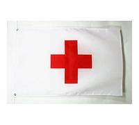 AZ FLAG Drapeau Croix Oeillets Haute Qualite, 150cm x 90cm, Rouge