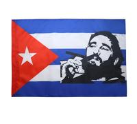 AZ FLAG - Drapeau Cuba avec Fidel Castro - 150x90 cm - Drapeau Cubaine 100% Polyester Avec Fourreau et cordelette - Pavillon 110 g