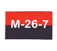 AZ FLAG Drapeau Cuba Mouvement du 26 Juillet 150x90 cm 2 Œillets | Usage intérieur et extérieur Drapeau décoratif cubain de Fidel Castro Cuba Movimiento 26 de Julio avec œillets métalliques