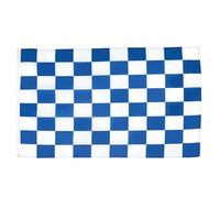AZ FLAG - Drapeau Damier Bleu et blanc - 250x150 cm - Grand Drapeau À Damiers 100% Polyester Avec Oeillets Métalliques Intégrés - Pavillon 300 g