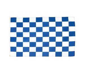 AZ FLAG - Drapeau Damier Bleu et blanc - 90x60 cm - Drapeau À Damiers 100% Polyester Avec Oeillets Métalliques Intégrés - Pavillon 50 g