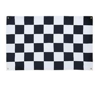 AZ FLAG Drapeau Damier noir et blanc 150x90 cm avec 4 oeillets, Pavillon À Damiers pour balcon ou mur