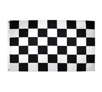 AZ FLAG - Drapeau Damier noir et blanc - 150x90 cm - Polyester léger - Drapeau À Damiers - Course Automobile - Formule 1 Avec Oeillets Métalliques Intégrés - 80g