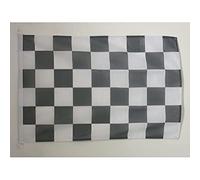 AZ FLAG - Drapeau Damier noir et blanc Spécial Extérieur - 150x90 cm - Drapeau À Damiers - Course Automobile - Formule 1 En Maille Bloquée Avec Anneaux Plastiques Intégrés - 170g