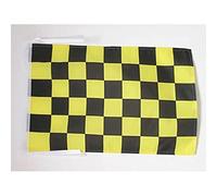 AZ FLAG Drapeau Damier Noir et Jaune Or Avalanches 45x30cm - PAVILLON à damiers 30 x 45 cm Haute qualité