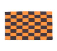 AZ FLAG - Drapeau Damier Noir et orange - 150x90 cm - Drapeau À Damiers 100% Polyester Avec Oeillets Métalliques Intégrés - Pavillon 110 g