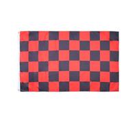 AZ FLAG - Drapeau Damier Rouge et noir - 90x60 cm - Drapeau À Damiers 100% Polyester Avec Oeillets Métalliques Intégrés - Pavillon 50 g