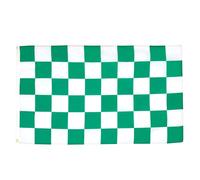 AZ FLAG - Drapeau Damier Vert et blanc - 150x90 cm - Drapeau À Damiers 100% Polyester Avec Oeillets Métalliques Intégrés - Pavillon 110 g