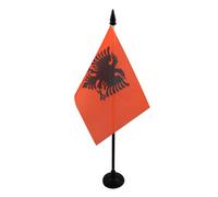 AZ FLAG Drapeau de Table Albanie 15x10 cm Polyester 100D Socle Plastique