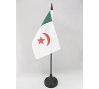 AZ FLAG Drapeau de Table Algérie Nationaliste 1960 15x10 cm Socle Plastique