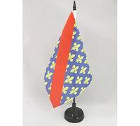 Drapeau de table Allier 21x14cm - PETIT Drapeaux DE BUREAU département français - Auvergne 14 x 21 cm - AZ FLAG