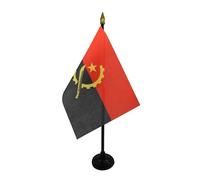 AZ FLAG Drapeau de Table Angola 15x10 cm Polyester 100D Socle Plastique