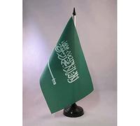 AZ FLAG Drapeau de Table Arabie Saoudite 21x14cm - Petit Drapeaux DE Bureau saoudien 14 x 21 cm