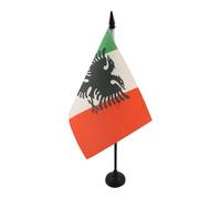 AZ FLAG Drapeau de Table Arbëresh d'Italie du Sud 21x14 cm Socle Plastique
