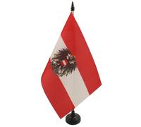 AZ FLAG Drapeau de Table Autriche avec aigle 21x14 cm Socle Plastique