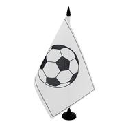 AZ FLAG - Drapeau De Table Ballon de football 21x14 cm - Petit Drapeau Soccer De Bureau 100% Polyester Avec Hampe De 25cm Et Socle En Plastique Noir