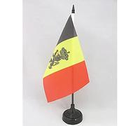 AZ FLAG Drapeau de Table Belgique avec Lion 21x14 cm Socle Plastique
