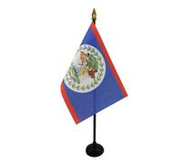 AZ FLAG Drapeau de Table Belize 15x10 cm Polyester 100D Socle Plastique