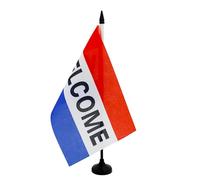 AZ FLAG Drapeau de Table Bienvenu 21x14 cm Polyester 100D Socle Plastique