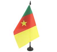 AZ FLAG Drapeau de Table Cameroun 21x14 cm Polyester 100D Socle Plastique