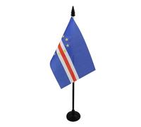 AZ FLAG - Drapeau De Table Cap Vert - 15x10 cm - Mini Drapeau Cap-Verdien De Bureau 100% Polyester Avec Hampe De 25cm Et Socle En Plastique Noir