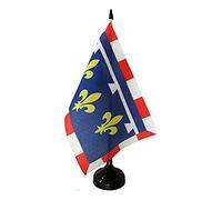 AZ FLAG - Drapeau De Table Centre 21x14 cm - Petit Drapeau Centriste De Bureau 100% Polyester Avec Hampe De 25cm Et Socle En Plastique Noir