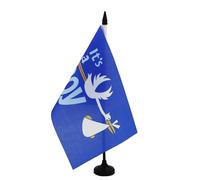 AZ FLAG - Drapeau De Table C'est un garçon 21x14 cm - Petit Drapeau It'S A Boy De Bureau 100% Polyester Avec Hampe De 25cm Et Socle En Plastique Noir