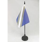 AZ FLAG - Drapeau De Table Champagne-Ardenne - 15x10 cm - Mini Drapeau Champenois De Bureau 100% Polyester Avec Hampe De 25cm Et Socle En Plastique Noir