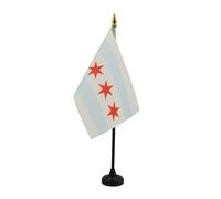 Drapeau de table Chicago 15x10cm - PETIT Drapeaux DE BUREAU Etat américain - USA - Etats-Unis 10 x 15 cm - AZ FLAG