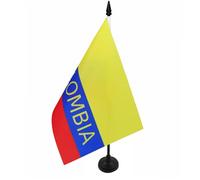 AZ FLAG Drapeau de Table Colombie avec Inscriptions 21x14 cm