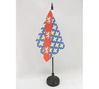 AZ FLAG Drapeau de Table Comté de la Marche 15x10cm - Petit Drapeaux DE Bureau Province France - Creuse 10 x 15 cm