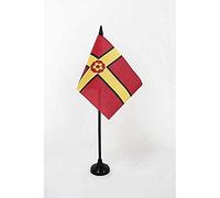 AZ FLAG - Drapeau De Table Comté de Northamptonshire - 15x10 cm - Mini Drapeau De Northamptonshire De Bureau 100% Polyester Avec Hampe De 25cm Et Socle En Plastique Noir