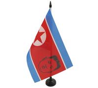 AZ FLAG Drapeau de Table Corée du Nord avec Kim Jong-un 21x14 cm