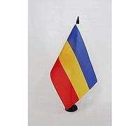 AZ FLAG - Drapeau De Table Cosaques du Don de Russie 21x14 cm - Petit Drapeau Cosaque De Bureau 100% Polyester Avec Hampe De 25cm Et Socle En Plastique Noir