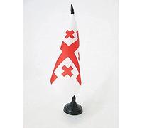 AZ FLAG Drapeau de Table Croix Ordre du Saint-Sépulcre de 15x15 cm