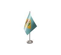 AZ FLAG - Drapeau De Table Delaware Prestige - Drapeau Etat Américain - Usa - Etats-Unis De Bureau En Satin Avec Hampe De 30cm Et Socle En Métal - 22x15 cm