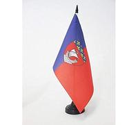 AZ FLAG - Drapeau De Table Département de Paris 21x14 cm - Petit Drapeau De La Seine De Bureau 100% Polyester Avec Hampe De 25cm Et Socle En Plastique Noir