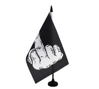 AZ FLAG - Drapeau De Table Doigt d'honneur 21x14 cm - Petit Drapeau Bras D'Honneur De Bureau 100% Polyester Avec Hampe De 25cm Et Socle En Plastique Noir