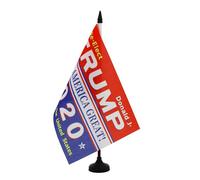 AZ FLAG Drapeau de Table Donald Trump Keep America Great 2020 21x14 cm | Usage intérieur Drapeau de bureau de l'élection des USA finition cousue et bords renforcés polyester 100D