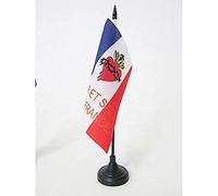 AZ FLAG Drapeau de Table Espoir et Salut de la France 15x15cm - Petit Drapeaux DE Bureau catholique français 15 x 15 cm