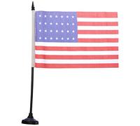 AZ FLAG - Drapeau De Table Etats-Unis 1822-1836 24 étoiles 21x14 cm - Petit Drapeau Américain Ancien De Bureau 100% Polyester Avec Hampe De 25cm Et Socle En Plastique Noir